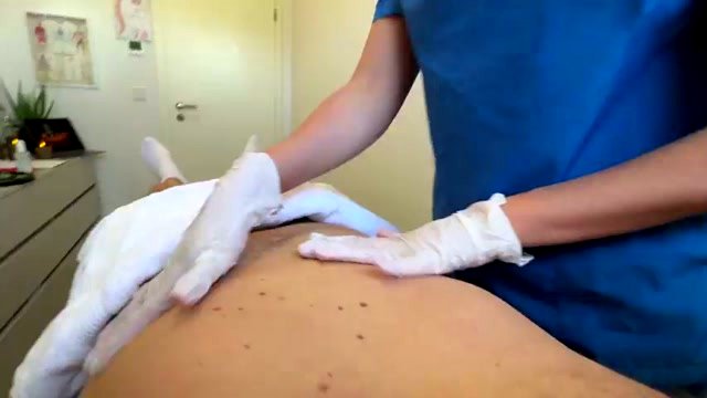 He came twice on the massage table - masturbation and blowjob
